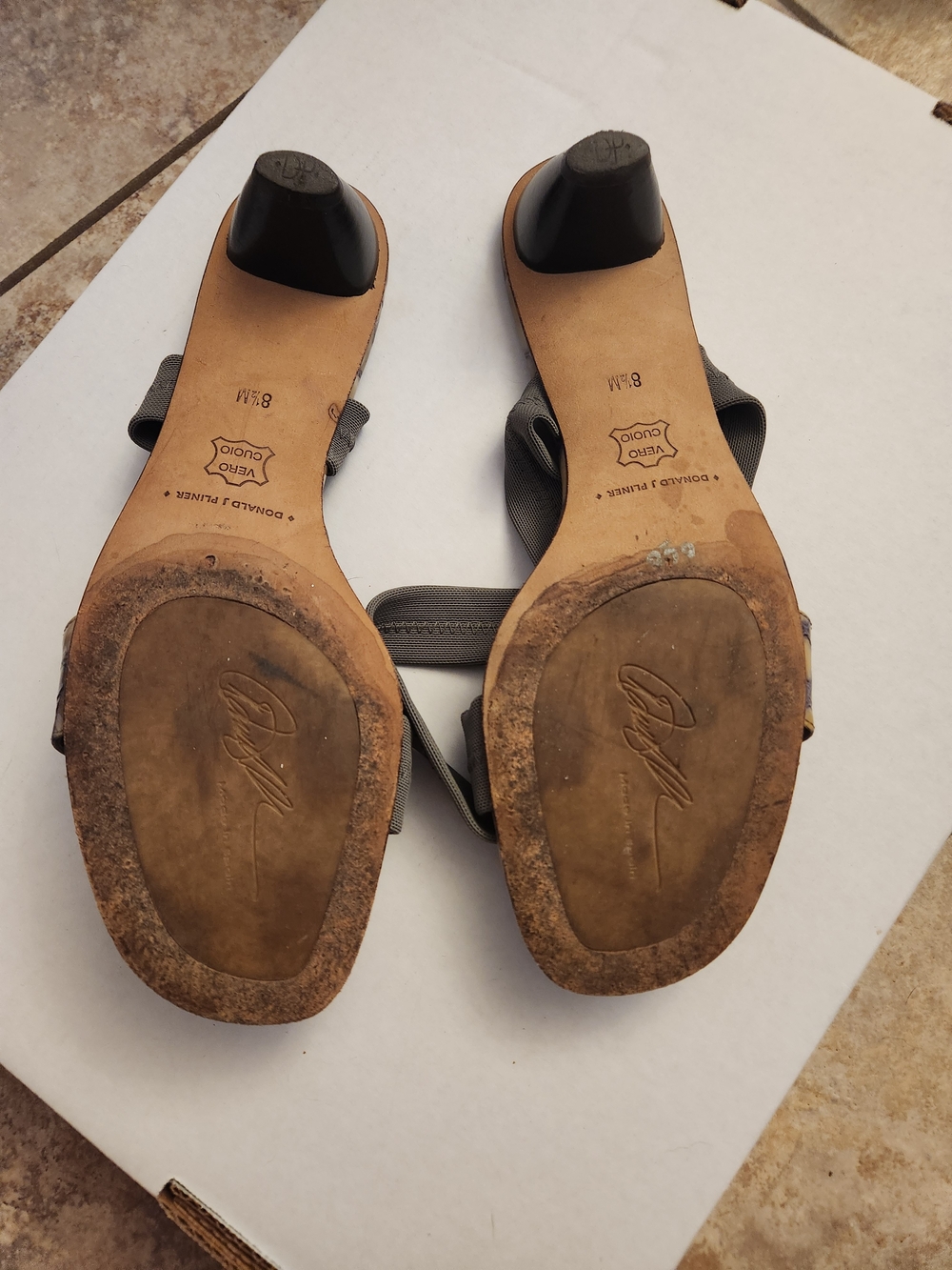 Vintage Y2k Tortoise Alligator Croc Kitten Heel Strappy Sandles - Picture 5 of 6
